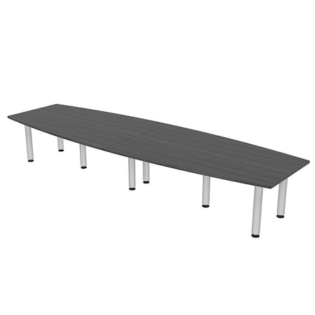 Skutchi Designs 45 in W, 120 in L, 29 in H, Engineered Wood Top, Grey HAR-BOT-46119-PT-AN